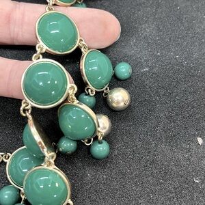 Stunning emerald green 20” necklace.